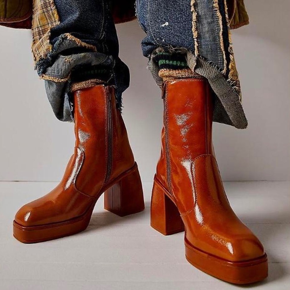 Free People Ruby Shine Platform Boots